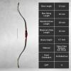 AF Archery Turkish Recurve Bow, 50" High-Performance Traditional Laminated Hunting Horse Bow for Adults Youth Beginners Enthusiasts and Hunting (Black Turkish, 35LBS) view 2