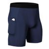 WRAGCFM Compression Shorts Underwear Men,Mens Athletic Compression Shorts Running Workout Spandex Underwear Cool Dry Active Baselayer (NavyXXL) view 1
