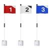 KINGTOP Golf Flagstick Mini, Putting Green Flag for Yard, 3 Feet Flagpole 2-Section Design, Golf Pin Flags Hole Cup Set, 4" Putting Cup, Numbered# 1-3 view 1