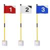 KINGTOP Golf Flagstick Mini, Putting Green Flag for Yard, 3 Feet Flagpole 2-Section Design, Golf Pin Flags Hole Cup Set, 4" Putting Cup, Numbered# 1-3 view 1