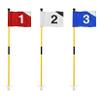 KINGTOP Golf Flagstick Mini, Putting Green Flag for Yard, 3 Feet Flagpole 2-Section Design, Golf Pin Flags Set, Numbered# 1-3 view 1