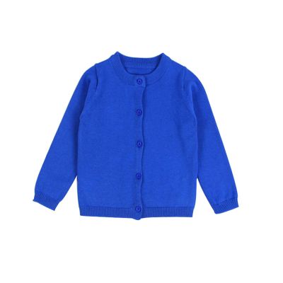 Baby Boys Girls Cardigan Autumn Cotton Sweater Tops Children Clothing Knitted Cardigan Sweater Spring Clothes 15011 Royal Blue 6T
