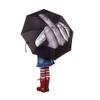 3 Folding Middle Finger Umbrella - Travel Rain Umbrella - Golf Umbrella - Windproof Umbrella Funny Gift for Women Men Black view 2