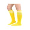 Century Star Yellow Knee High Socks - Long Thin Athletic Socks for Women with Three White Stripes view 1