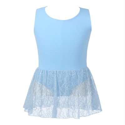 Freebily Girls Basic Ballet Dance Outfits Gymnastics Leotard Tiered Chiffon Skirt Ballerina Tutu Dance Dress Activewear A Blue 10 Years