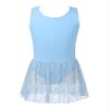 Freebily Girls Basic Ballet Dance Outfits Gymnastics Leotard Tiered Chiffon Skirt Ballerina Tutu Dance Dress Activewear A Blue 10 Years view 1