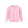 Yiqinyuan Spring Girls Cardigan Sweaters Children School Uniform Knitted Sweater Toddler Little Girls Long Sleeve Clothes Pink 3T view 1