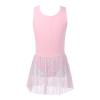 Freebily Girls Basic Ballet Dance Outfits Gymnastics Leotard Tiered Chiffon Skirt Ballerina Tutu Dance Dress Activewear A Pink 8 Years view 1