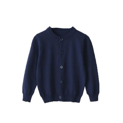 Yiqinyuan Spring Girls Cardigan Sweaters Children School Uniform Knitted Sweater Toddler Little Girls Long Sleeve Clothes Navy 4T