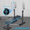 Royal Fitness Adjustable Weight Bench with Barbell Rack, Weight Lifting Bench Press for Home Gym, Strength Training Workout Bench, 48.8"D x 25.9"W x 45.4"H view 4
