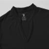 BASUDAM Women's Sleeveless Golf Polo Shirts V-Neck Collarless Tennis Running T-Shirts Quick Dry Black XL view 4
