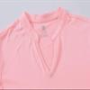 BASUDAM Women's Sleeveless Golf Polo Shirts V-Neck Collarless Tennis Running T-Shirts Quick Dry Pink S view 4