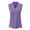 BASUDAM Women's Sleeveless Golf Polo Shirts V-Neck Collarless Tennis Running T-Shirts Quick Dry Purple S view 2