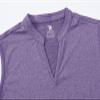 BASUDAM Women's Sleeveless Golf Polo Shirts V-Neck Collarless Tennis Running T-Shirts Quick Dry Purple S view 4