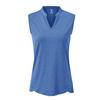 BASUDAM Women's Sleeveless Golf Polo Shirts V-Neck Collarless Tennis Running T-Shirts Quick Dry Dark Blue XS view 2
