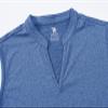 BASUDAM Women's Sleeveless Golf Polo Shirts V-Neck Collarless Tennis Running T-Shirts Quick Dry Dark Blue XS view 4