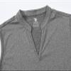 BASUDAM Women's Sleeveless Golf Polo Shirts V-Neck Collarless Tennis Running T-Shirts Quick Dry Dark Grey XL view 4