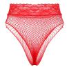Alvivi Womens Tummy Shaping Lace Briefs Panties Fishnet Mesh Casual Daily G-String Underwear Red One Size view 2