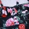 GTHTTT Women's 2 Piece Swimwear High Waisted Plus Size Swimsuits Floral Beach Bikini,Black,XXLarge view 3
