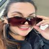 FEISEDY Square Oversized Sunglasses for Men Women, Flat Top Shield One Piece Lens Sun Glasses Shades B2765 view 3