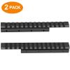 LONSEL 11mm Dovetail to 21mm Picatinny Rail Convert Adapter - 155mm/6.1" Long Extension Low Profile Scope Mount Converter Adaptor - Base Mount 3/8" to 7/8" Converter -14 Slots (2 Pack) view 2