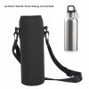 Cyrank Water Bottle Bag, Water Bottle Bag with Shoulder Strap Water Bottle Sleeve with Adjustable Padded Shoulder Strap(Black) view 2