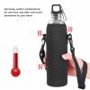 Cyrank Water Bottle Bag, Water Bottle Bag with Shoulder Strap Water Bottle Sleeve with Adjustable Padded Shoulder Strap(Black) view 4