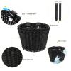 Boao Kid's Bicycle Basket Streamers Set, Unicorn Children's Bike Handlebar Wicker Basket Bike Streamers Bell and Stickers,Bike Basket Front Decoration for Girls (Black) view 4
