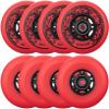AOWISH 8-Pack Inline Skate Replacement Wheels 85A Outdoor Asphalt Formula Roller Blades Wheels Indoor Roller Blades Wheels with Bearings ABEC-9 & Floating Spacers (Red, 80mm) view 1