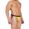 papi Men's 3-Pack Jockstrap, Athletic Supporter, Breathable Male Workout Underwear, Prince Blue/Mimosa Yellow/Black, X-Large (UMPA036) view 3