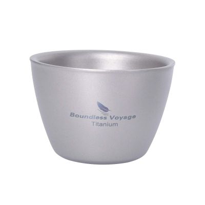 Boundless Voyage 40ML Titanium Wine Tea Cup Double-Wall Sake Whiskey Mug for Outdoor Camping Hiking Picnic 1pc Ti3089D