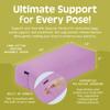 Retrospec Sequoia Meditation Cushion & Yoga Bolster Pillow With Cotton Cover - Supportive 24x12x6in Rectangle for Spine Relief, Joint Support & Posture - Machine Washable With Carry Handle view 2