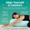 Retrospec Sequoia Meditation Cushion & Yoga Bolster Pillow With Cotton Cover - Supportive 24x12x6in Rectangle for Spine Relief, Joint Support & Posture - Machine Washable With Carry Handle view 4