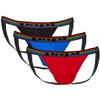 papi Men's 3-Pack Jockstrap, Athletic Supporter, Breathable Male Workout Underwear, Lychee/Prince Blue/Black, Large (UMPA036) view 1
