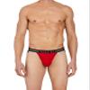 papi Men's 3-Pack Jockstrap, Athletic Supporter, Breathable Male Workout Underwear, Lychee/Prince Blue/Black, Large (UMPA036) view 3