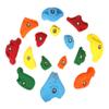 Atomik Rock Climbing Holds Set of 15 Bolt-On Rock-Like Style in Assorted Bright Tones view 1