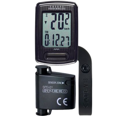CATEYE Urban Wireless Bike Computer Analog Speedometer & Odometer with Calorie Tracking, FlexTight Mount, Auto Start/Stop, Programmable Odometer & Easy Setup for All Bikes (OF-100)