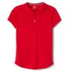 French Toast Girls' Short Sleeve Moisture Wicking Sport Polo, Red, XL (14/16) view 1