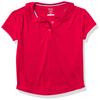 French Toast Girls' Short Sleeve Moisture Wicking Sport Polo, Red, XL (14/16) view 3