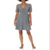 Star Vixen Women's Cutout Cold Shoulder Short Sleeve Faux Wrap Dress view 1