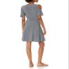 Star Vixen Women's Cutout Cold Shoulder Short Sleeve Faux Wrap Dress view 2