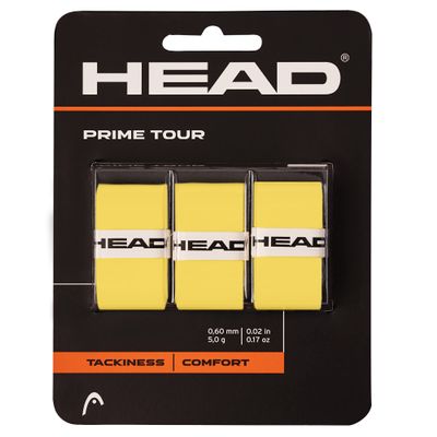 HEAD Prime Tour Tennis Racquet Overgrip 3 Pack (Yellow)