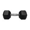 GYMENIST Single Hex Rubber Dumbbell with Metal Handles Exercise Heavy Dumbbell Workout Weights Sold As Singles (40-LB Single), Black view 2