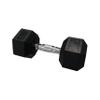 GYMENIST Single Hex Rubber Dumbbell with Metal Handles Exercise Heavy Dumbbell Workout Weights Sold As Singles (40-LB Single), Black view 4
