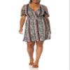 Star Vixen Women's Cutout Cold Shoulder Short Sleeve Faux Wrap Dress view 1