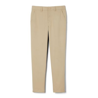 French Toast Boys Slim Fit Taper Leg Performance Casual Pants, Khaki, 7