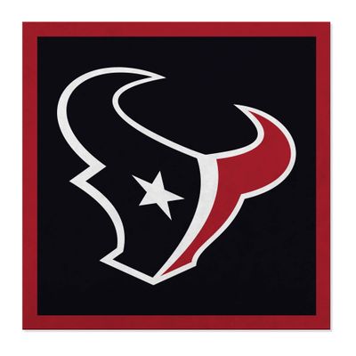 Rico Industries Personalized NFL 35 Felt Wall Banner - Houston Texans Sports Decor For Man Cave, Game Room, Office & Bedroom - Long-Lasting, Customizable Wall Decorations - Made in the USA