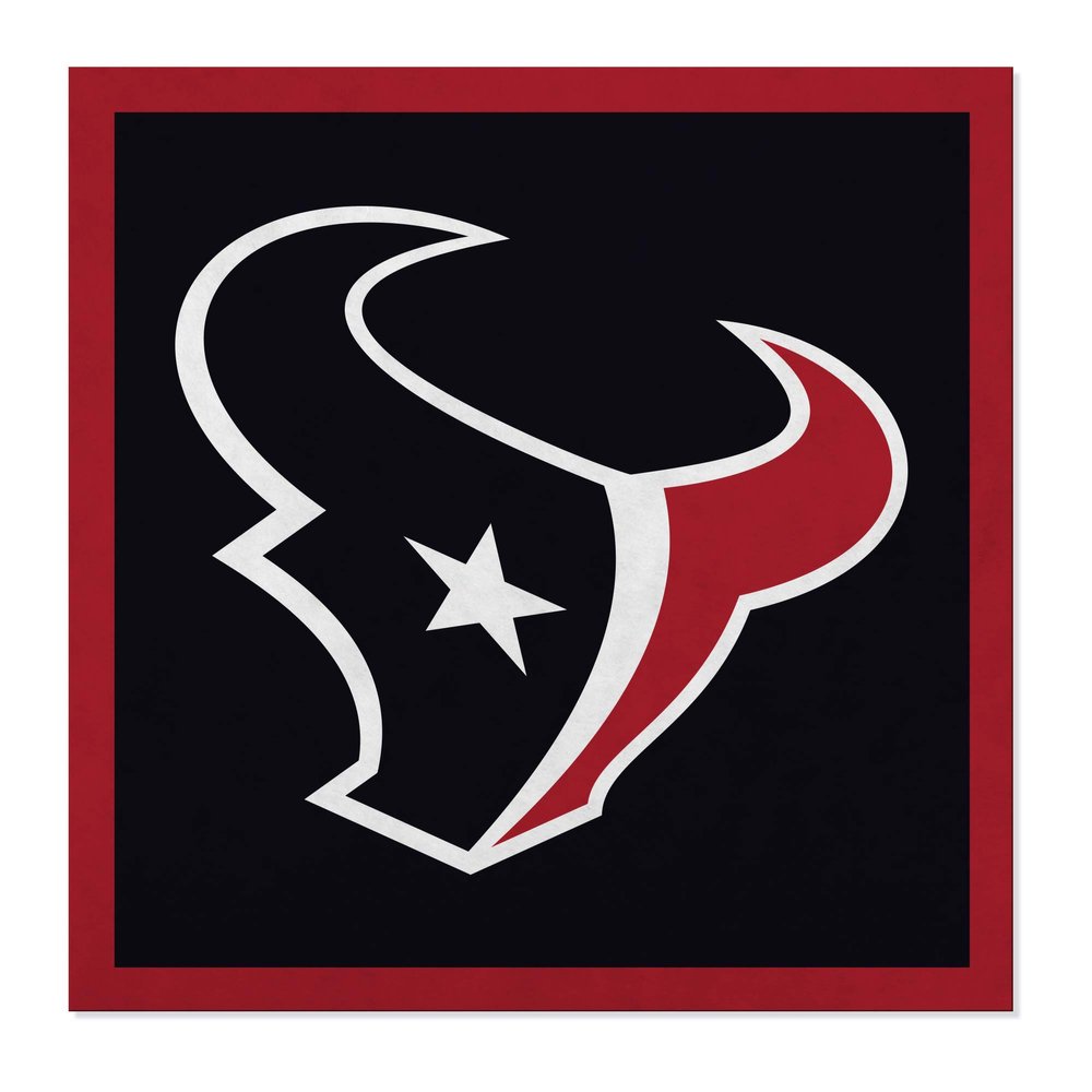 Rico Industries Personalized NFL 35 Felt Wall Banner - Houston Texans Sports Decor For Man Cave, Game Room, Office & Bedroom - Long-Lasting, Customizable Wall Decorations - Made in the USA