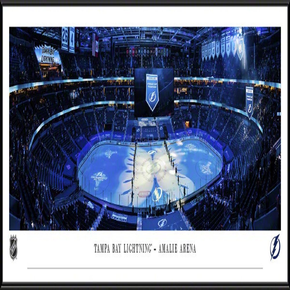 Tampa Bay Lightning - Stanley Cup Banner Raising - 40.25x13.75-inch Standard Framed Print by Blakeway Panoramas