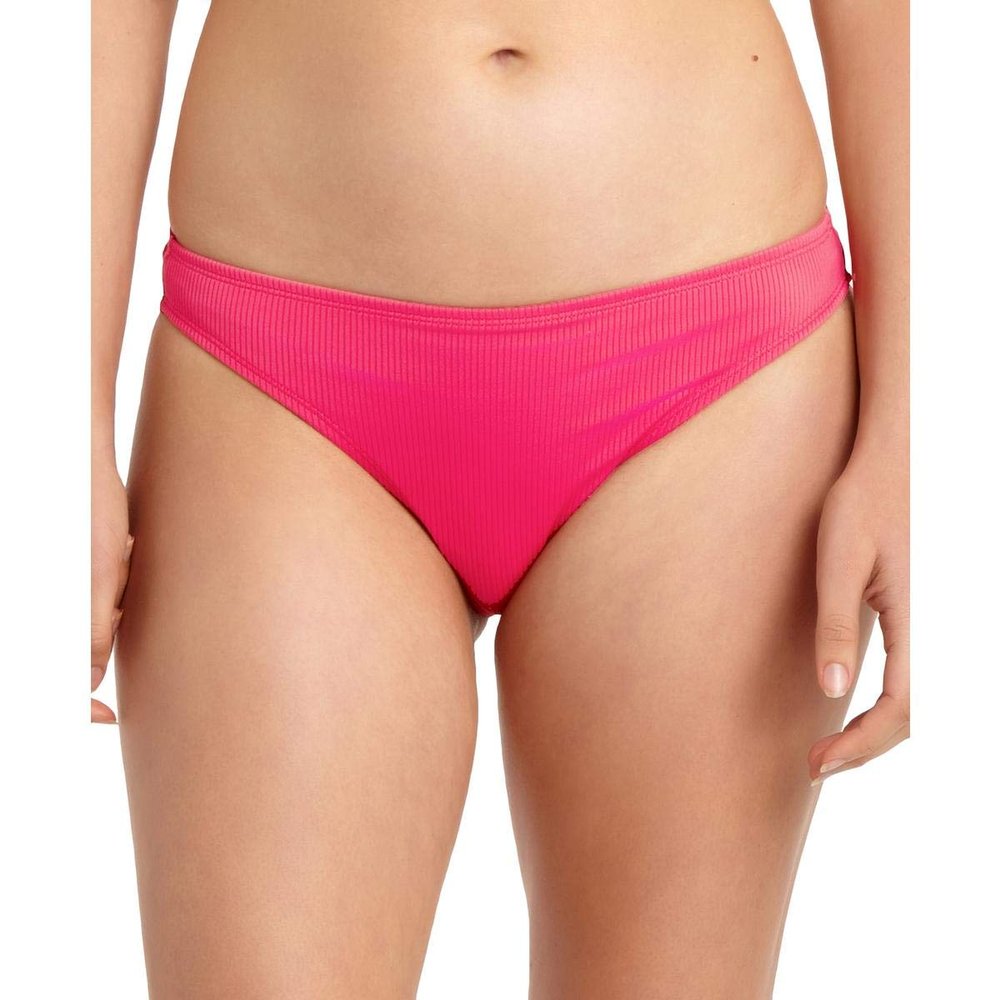 California Waves Womens Ribbed Bikini Swim Bottom Separates Pink XS